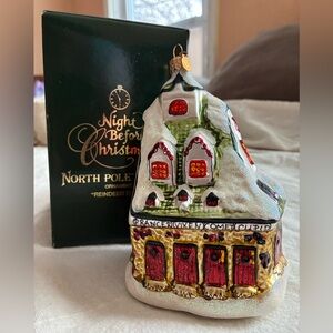 Dept 56 Made In Poland Reindeer Barn Christmas Tree Ornament North Pole Series